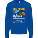 Religious Autism Mom Autistic Mum God ASD Mens Sweatshirt Jumper Royal Blue
