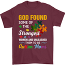 Religious Autism Mom Autistic Mum God ASD Mens T-Shirt Cotton Gildan Maroon