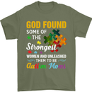 Religious Autism Mom Autistic Mum God ASD Mens T-Shirt Cotton Gildan Military Green