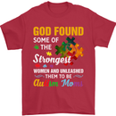 Religious Autism Mom Autistic Mum God ASD Mens T-Shirt Cotton Gildan Red