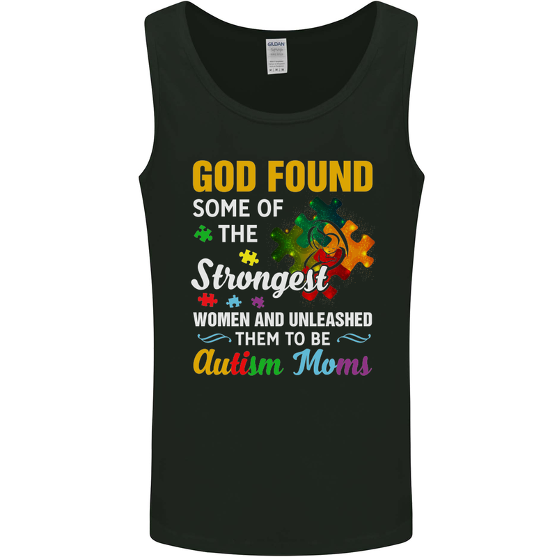 Religious Autism Mom Autistic Mum God ASD Mens Vest Tank Top Black