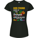 Religious Autism Mom Autistic Mum God ASD Womens Petite Cut T-Shirt Black