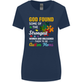 Religious Autism Mom Autistic Mum God ASD Womens Wider Cut T-Shirt Navy Blue