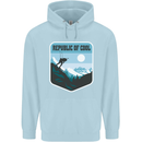 Republic of Cool Skiing Skier Ski Childrens Kids Hoodie Light Blue
