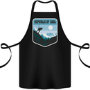 Republic of Cool Skiing Skier Ski Cotton Apron 100% Organic Black
