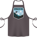 Republic of Cool Skiing Skier Ski Cotton Apron 100% Organic Dark Grey
