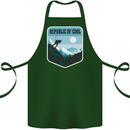 Republic of Cool Skiing Skier Ski Cotton Apron 100% Organic Forest Green