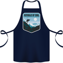 Republic of Cool Skiing Skier Ski Cotton Apron 100% Organic Navy Blue
