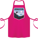 Republic of Cool Skiing Skier Ski Cotton Apron 100% Organic Pink