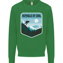 Republic of Cool Skiing Skier Ski Kids Sweatshirt Jumper Irish Green