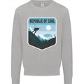 Republic of Cool Skiing Skier Ski Kids Sweatshirt Jumper Sports Grey
