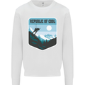 Republic of Cool Skiing Skier Ski Kids Sweatshirt Jumper White