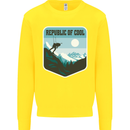 Republic of Cool Skiing Skier Ski Kids Sweatshirt Jumper Yellow