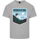 Republic of Cool Skiing Skier Ski Kids T-Shirt Childrens Sports Grey