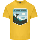 Republic of Cool Skiing Skier Ski Kids T-Shirt Childrens Yellow