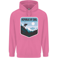 Republic of Cool Skiing Skier Ski Mens 80% Cotton Hoodie Azelea