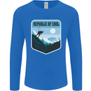 Republic of Cool Skiing Skier Ski Mens Long Sleeve T-Shirt Royal Blue