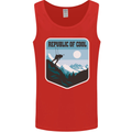 Republic of Cool Skiing Skier Ski Mens Vest Tank Top Red