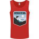Republic of Cool Skiing Skier Ski Mens Vest Tank Top Red