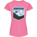 Republic of Cool Skiing Skier Ski Womens Petite Cut T-Shirt Azalea