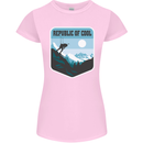 Republic of Cool Skiing Skier Ski Womens Petite Cut T-Shirt Light Pink