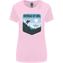 Republic of Cool Skiing Skier Ski Womens Wider Cut T-Shirt Light Pink
