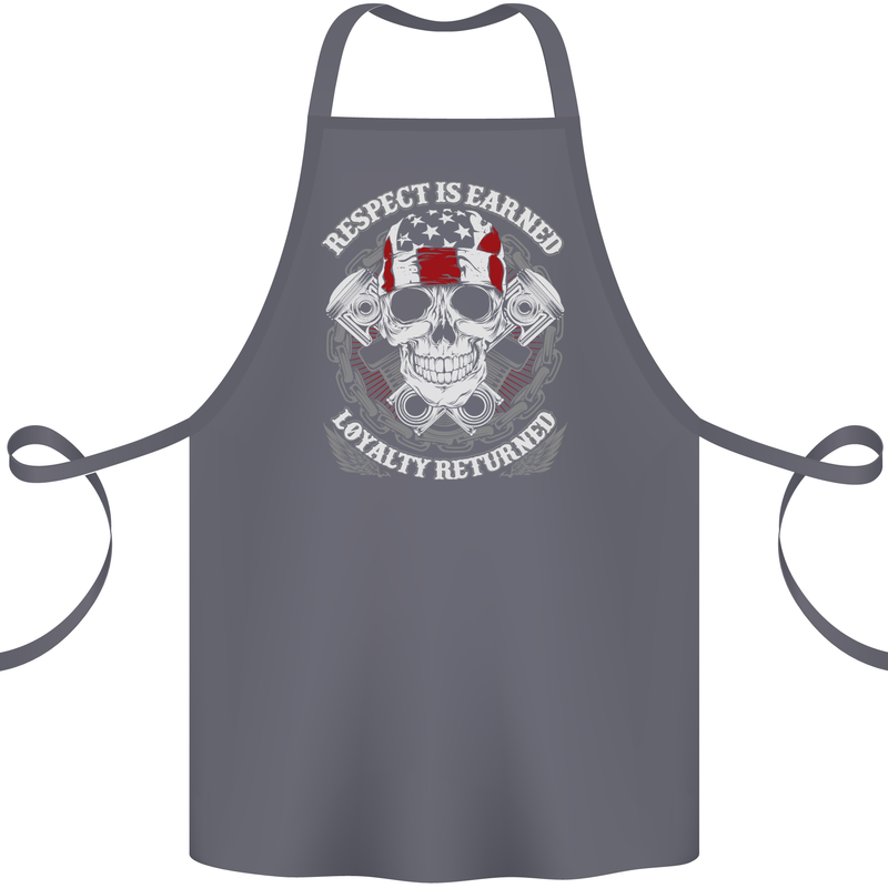 Respect Earned Motorbike Motorcycle Biker Cotton Apron 100% Organic Steel
