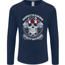 Respect Earned Motorbike Motorcycle Biker Mens Long Sleeve T-Shirt Navy Blue