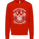Respect Earned Motorbike Motorcycle Biker Mens Sweatshirt Jumper Bright Red