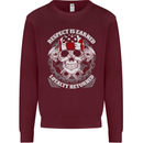 Respect Earned Motorbike Motorcycle Biker Mens Sweatshirt Jumper Maroon