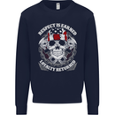 Respect Earned Motorbike Motorcycle Biker Mens Sweatshirt Jumper Navy Blue