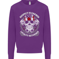 Respect Earned Motorbike Motorcycle Biker Mens Sweatshirt Jumper Purple