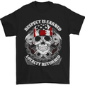 Respect Earned Motorbike Motorcycle Biker Mens T-Shirt Cotton Gildan Black