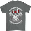 Respect Earned Motorbike Motorcycle Biker Mens T-Shirt Cotton Gildan Charcoal