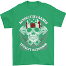 Respect Earned Motorbike Motorcycle Biker Mens T-Shirt Cotton Gildan Irish Green