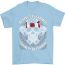 Respect Earned Motorbike Motorcycle Biker Mens T-Shirt Cotton Gildan Light Blue