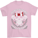 Respect Earned Motorbike Motorcycle Biker Mens T-Shirt Cotton Gildan Light Pink