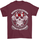 Respect Earned Motorbike Motorcycle Biker Mens T-Shirt Cotton Gildan Maroon