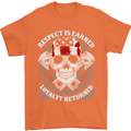 Respect Earned Motorbike Motorcycle Biker Mens T-Shirt Cotton Gildan Orange