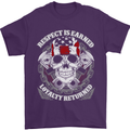 Respect Earned Motorbike Motorcycle Biker Mens T-Shirt Cotton Gildan Purple