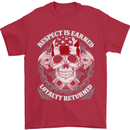 Respect Earned Motorbike Motorcycle Biker Mens T-Shirt Cotton Gildan Red