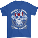 Respect Earned Motorbike Motorcycle Biker Mens T-Shirt Cotton Gildan Royal Blue