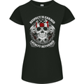 Respect Earned Motorbike Motorcycle Biker Womens Petite Cut T-Shirt Black