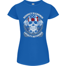 Respect Earned Motorbike Motorcycle Biker Womens Petite Cut T-Shirt Royal Blue