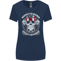 Respect Earned Motorbike Motorcycle Biker Womens Wider Cut T-Shirt Navy Blue