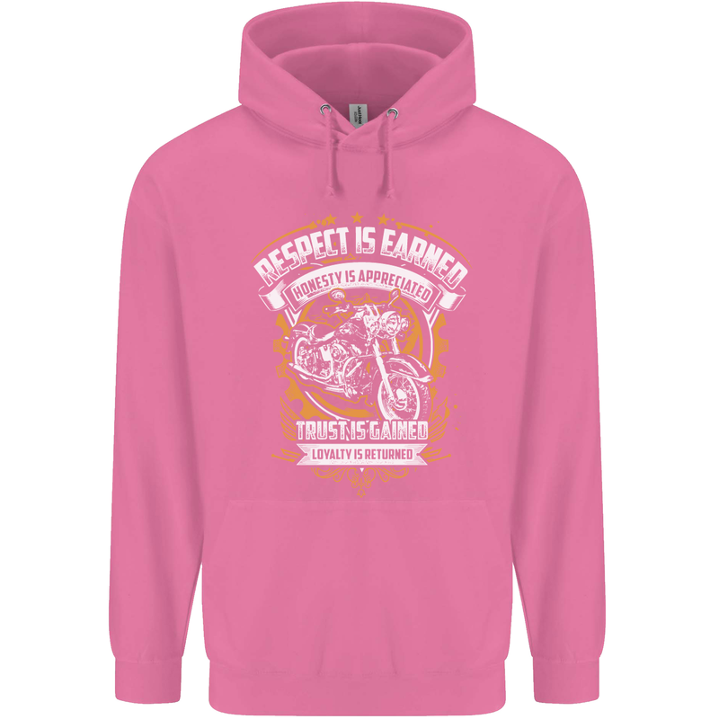 Respect Earned Motorcycle Motorbike Biker Childrens Kids Hoodie Azalea