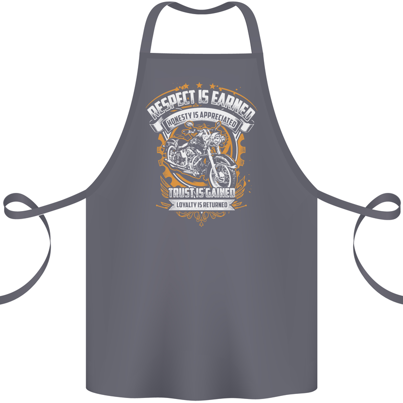 Respect Earned Motorcycle Motorbike Biker Cotton Apron 100% Organic Steel