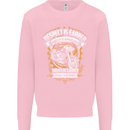 Respect Earned Motorcycle Motorbike Biker Kids Sweatshirt Jumper Light Pink