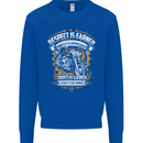 Respect Earned Motorcycle Motorbike Biker Kids Sweatshirt Jumper Royal Blue