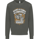 Respect Earned Motorcycle Motorbike Biker Kids Sweatshirt Jumper Storm Grey